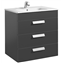 Mueble gris 70cm 3 cajones Debba Roca