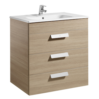 Mueble roble 70cm 3 cajones Debba Roca