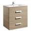 Mueble roble 70cm 3 cajones Debba Roca