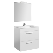 Pack mueble blanco 70cm 2 cajones Debba Roca