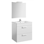 Pack mueble blanco 70cm 2 cajones Debba Roca