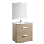Pack mueble roble 70cm 2 cajones Debba Roca
