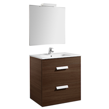 Pack mueble wenge 70cm 2 cajones Debba Roca