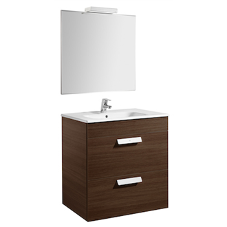 Pack mueble wenge 70cm 2 cajones Debba Roca