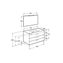 Pack mueble gris 70cm 3 cajones Debba Roca