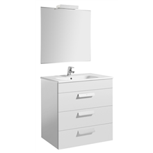 Pack mueble blanco 70cm 3 cajones Debba Roca
