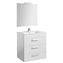 Pack mueble blanco 70cm 3 cajones Debba Roca
