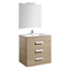 Pack mueble roble 70cm 3 cajones Debba Roca