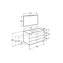 Pack mueble wenge 70cm 3 cajones Debba Roca