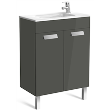 Mueble gris 60cm compacto con puertas Debba Roca
