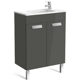 Mueble gris 60cm compacto con puertas Debba Roca