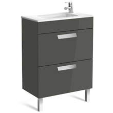 Mueble gris 60cm compacto 2 cajones Debba Roca