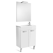 Pack mueble blanco 60cm compacto puertas Debba Roca