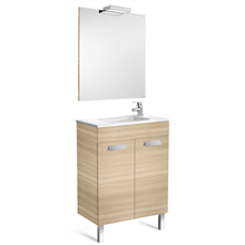 Pack mueble roble 60cm compacto puertas Debba Roca