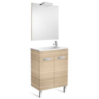 Pack mueble roble 60cm compacto puertas Debba Roca
