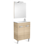 Pack mueble roble 60cm compacto puertas Debba Roca