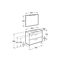 Pack mueble gris 60cm compacto 2 cajones Debba Roca