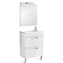Pack mueble blanco 60cm compacto 2 cajones Debba Roca