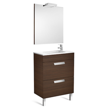 Pack mueble wenge 60cm compacto 2 cajones Debba Roca
