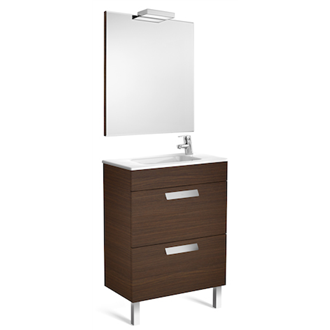 Pack mueble wenge 60cm compacto 2 cajones Debba Roca