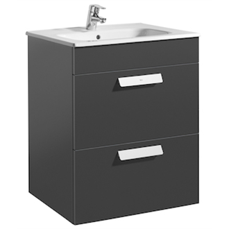 Mueble gris 60cm 2 cajones Debba Roca