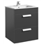 Mueble gris 60cm 2 cajones Debba Roca