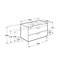 Mueble blanco 60cm 2 cajones Debba Roca