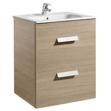 Mueble roble 60cm 2 cajones Debba Roca