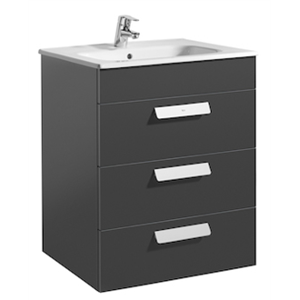 Mueble gris 60cm 3 cajones Debba Roca