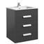 Mueble gris 60cm 3 cajones Debba Roca
