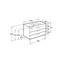 Mueble blanco 60cm 3 cajones Debba Roca