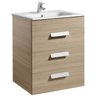 Mueble roble 60cm 3 cajones Debba Roca