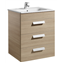 Mueble roble 60cm 3 cajones Debba Roca