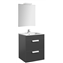 Pack mueble gris 60cm 2 cajones Debba Roca