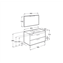 Pack mueble gris 60cm 2 cajones Debba Roca
