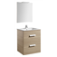 Pack mueble roble 60cm 2 cajones Debba Roca