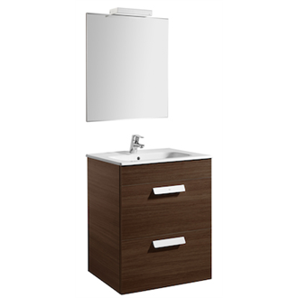 Pack mueble wenge 60cm 2 cajones Debba Roca