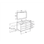 Pack mueble gris 60cm 3 cajones Debba Roca