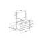 Pack mueble blanco 60cm 3 cajones Debba Roca