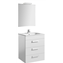 Pack mueble blanco 60cm 3 cajones Debba Roca