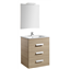 Pack mueble roble 60cm 3 cajones Debba Roca