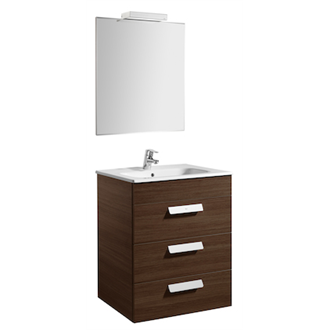 Pack mueble wenge 60cm 3 cajones Debba Roca