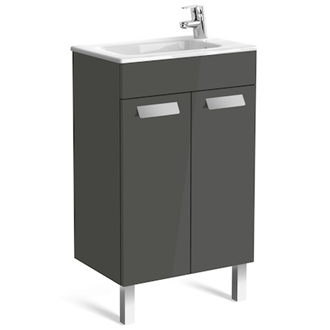 Mueble gris 50cm compacto con puertas Debba Roca