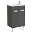 Mueble gris 50cm compacto con puertas Debba Roca