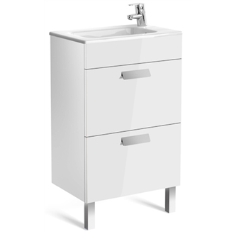 Mueble blanco 50cm compacto 2 cajones Debba Roca