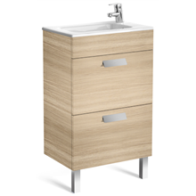 Mueble roble 50cm compacto 2 cajones Debba Roca