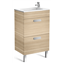 Mueble roble 50cm compacto 2 cajones Debba Roca