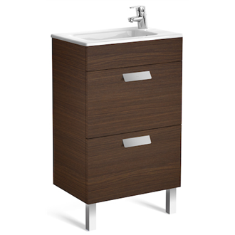 Mueble wenge 50cm compacto 2 cajones Debba Roca