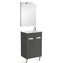 Pack mueble gris 50cm compacto puertas Debba Roca
