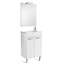 Pack mueble blanco 50cm compacto puertas Debba Roca